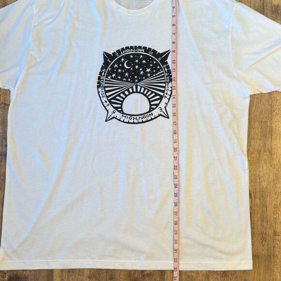 Slow Loris Time Dial Graphic Tee Shirt Moon Stars Sun White Size 3X Large - Picture 8 of 9
